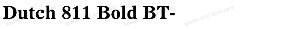 Dutch 811 Bold BT字体转换